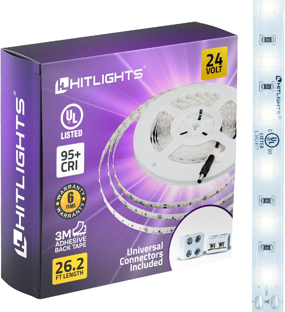 24V LED Strip Lights, 4000K Natural White, 26.2ft, Pack of 2 T9888