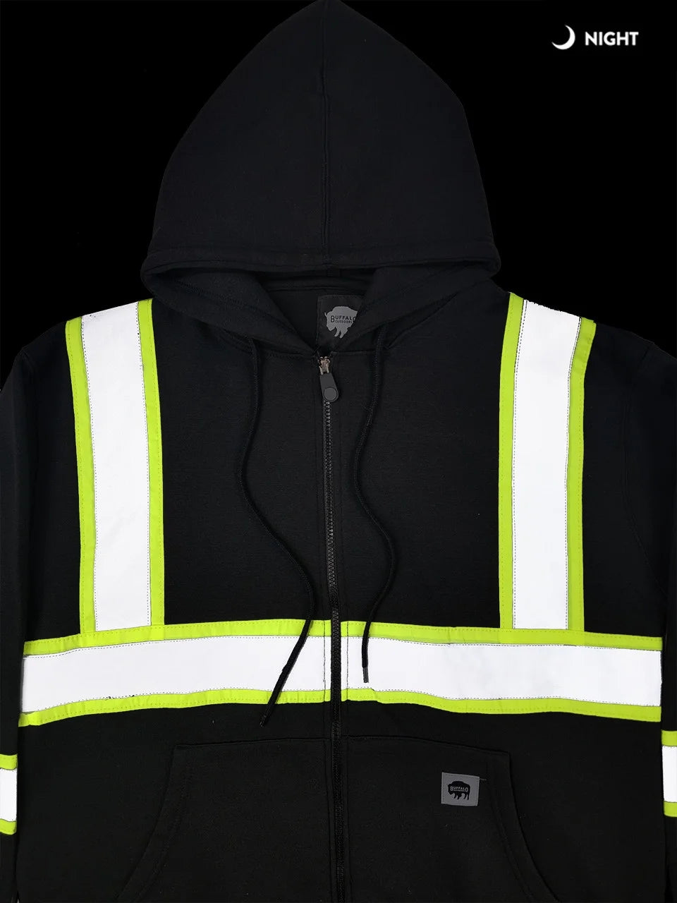 Black Safety Hooded Sweatshirt Z948164
