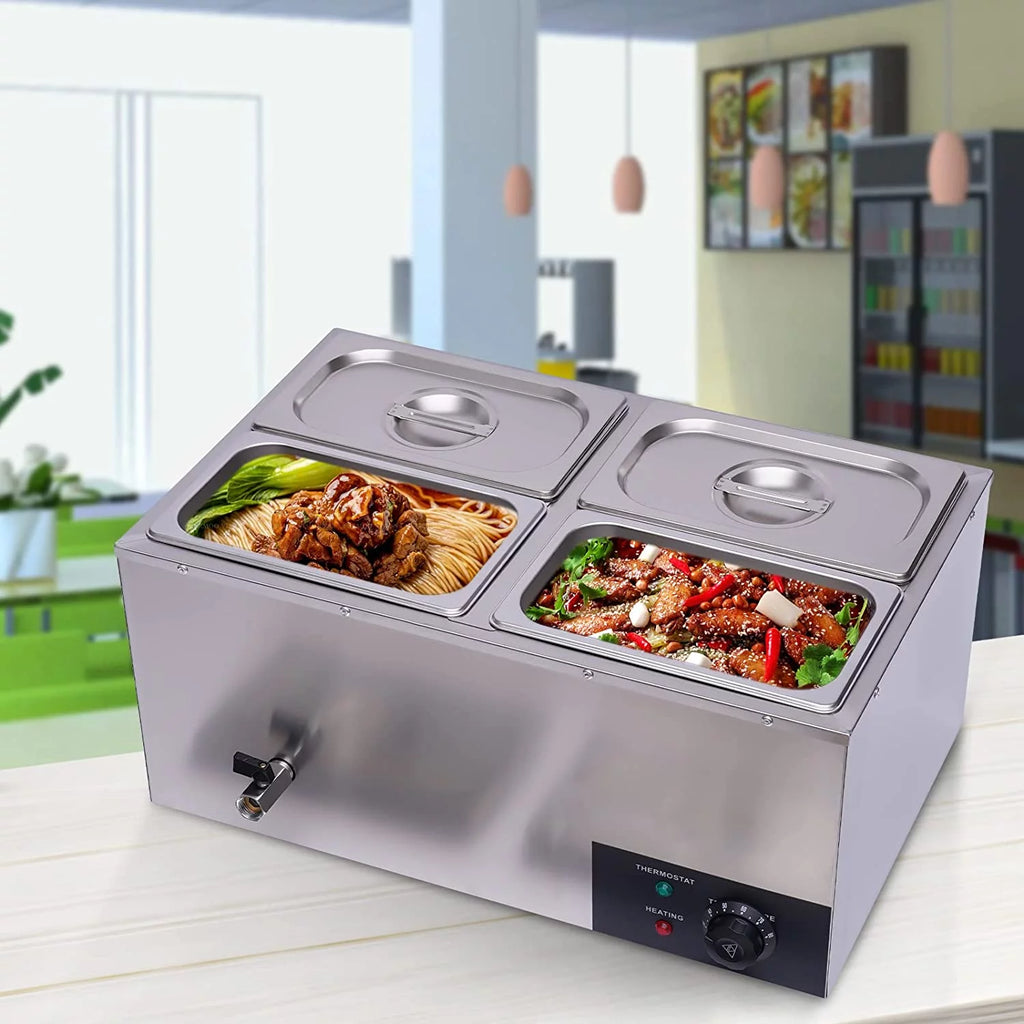 110V 4-Pan Commercial Food Warmer L454921