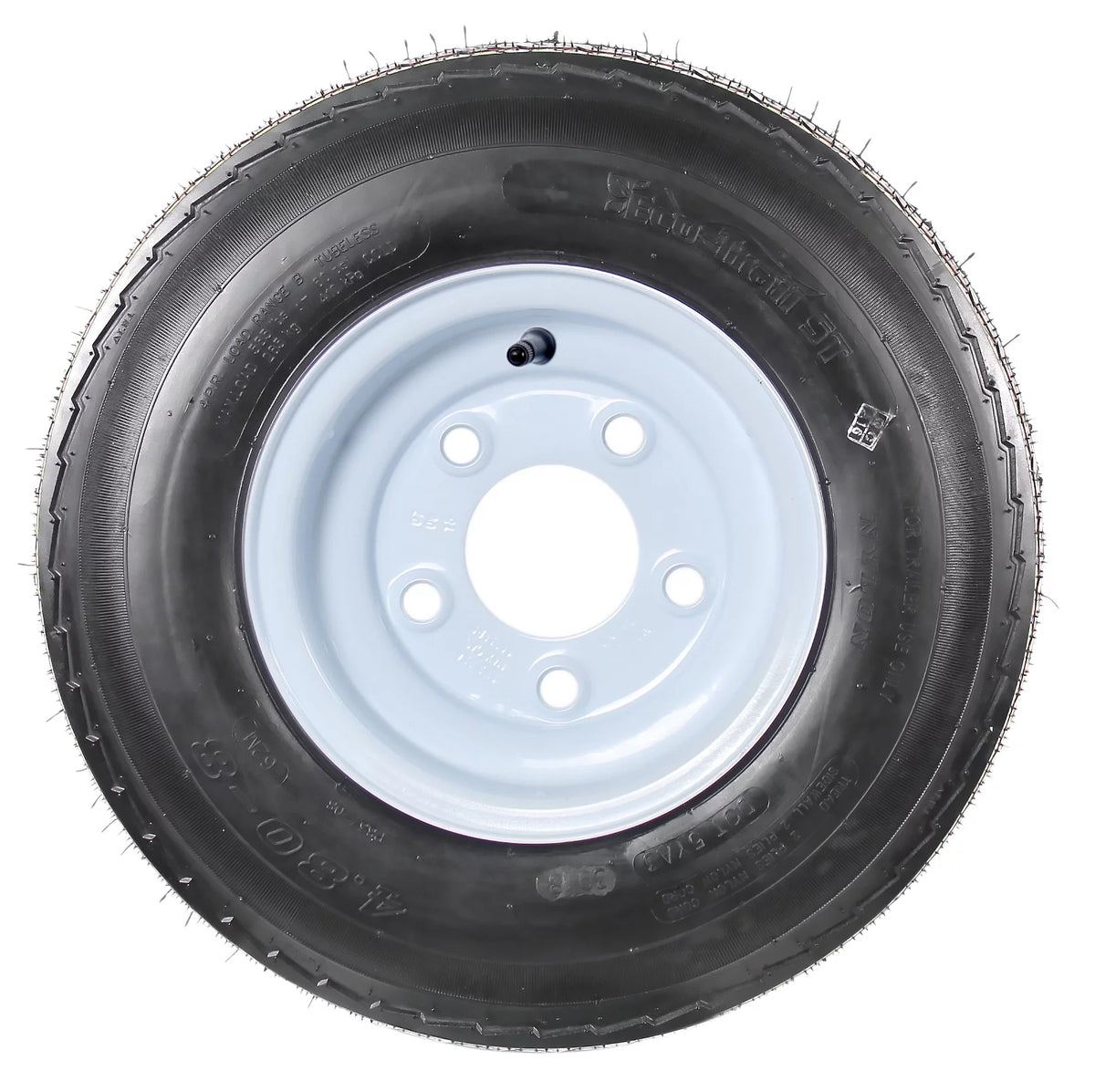 Trailer Tires On Rims 4.80-8 5 Lug White P442763