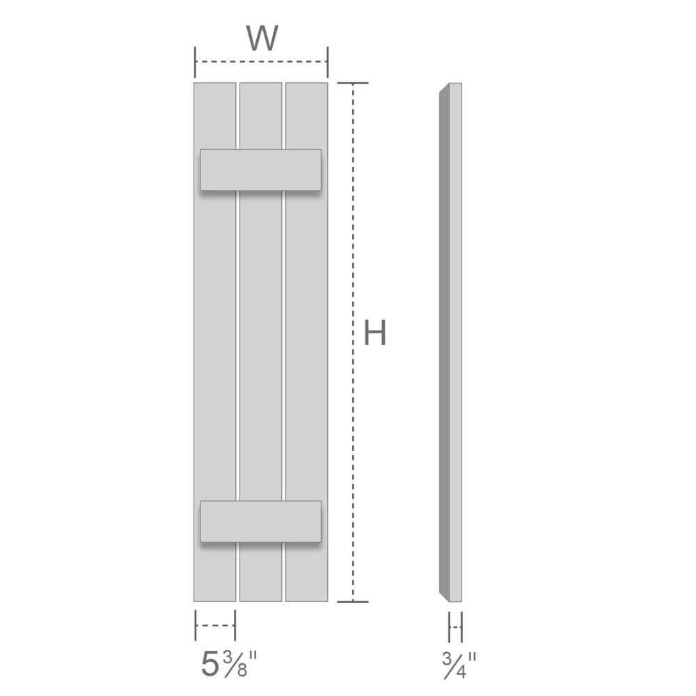 Board-n-Batten Shutters with Z-Bar, Rough Sawn Western Red Cedar N864