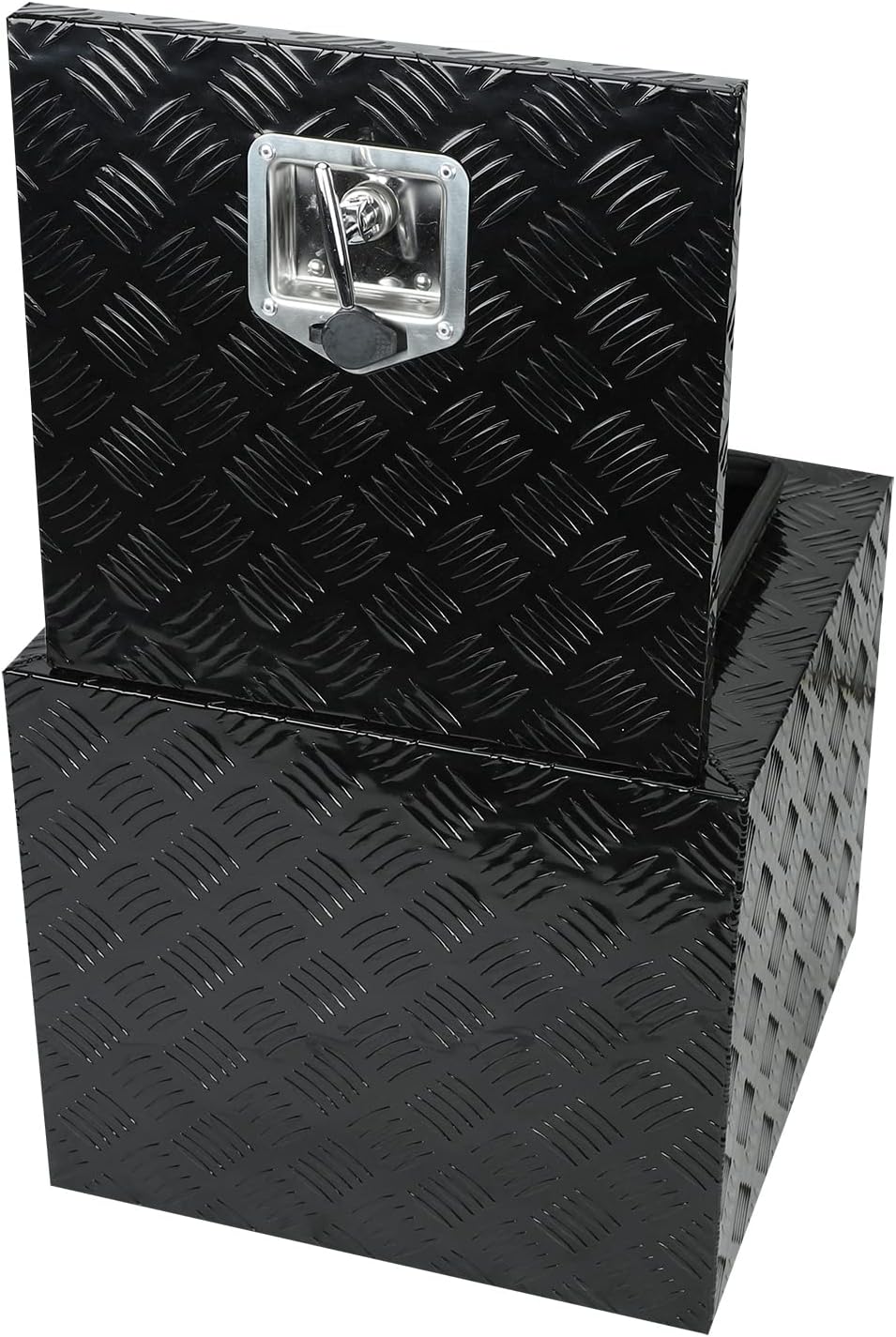 Black Aluminum 5 Bar Tread Underbody Toolbox with Lock Latch P84388