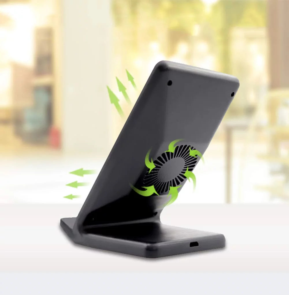 10W Fast Wireless Charger Stand Detachable 2-Coils Charging Pad B42311
