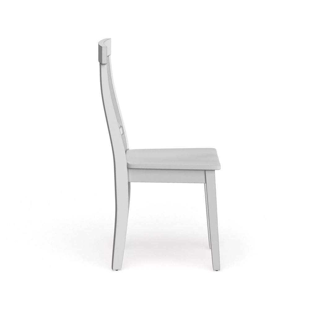 White Wood Dining Chairs Set of 2 K67293