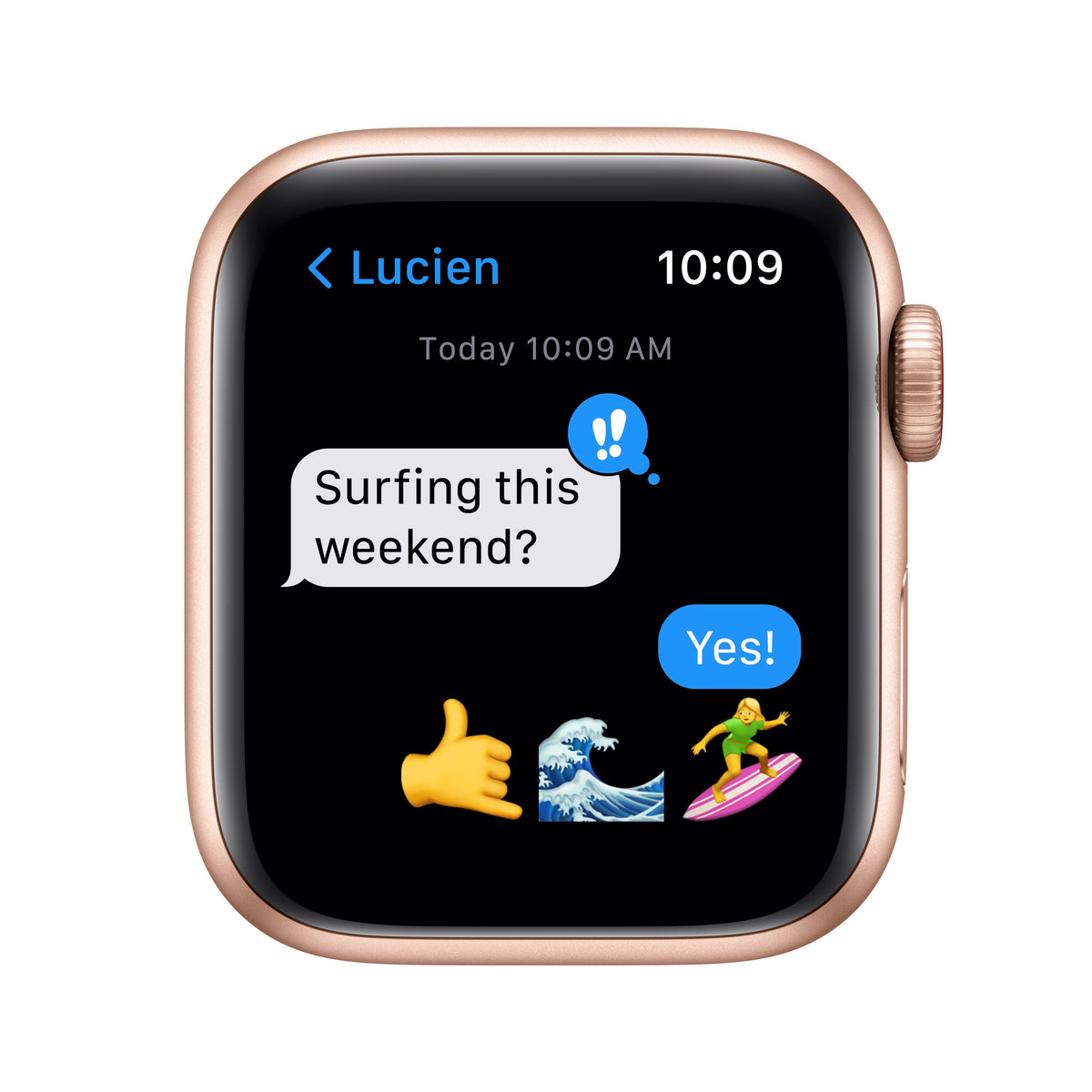 Gold Aluminum Case 40mm Sport Band Smart Watch B6590