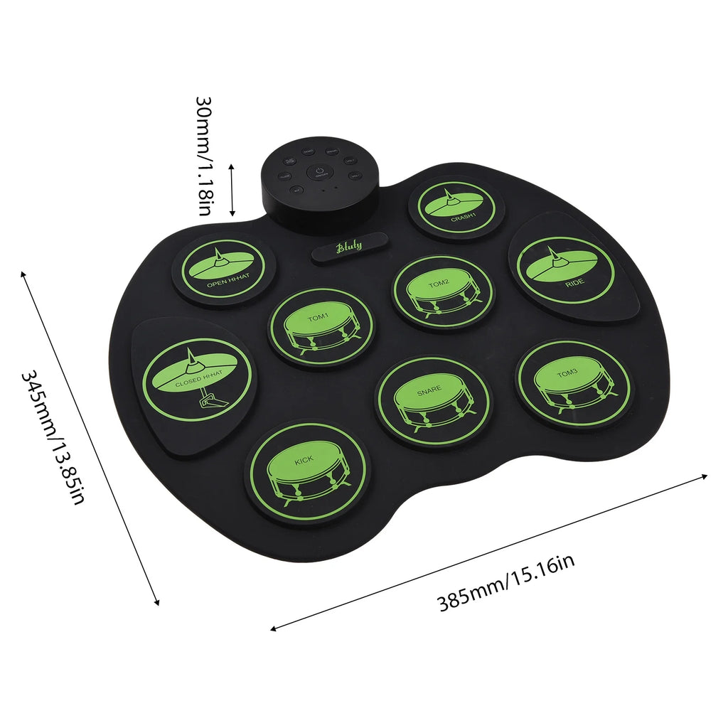 Sensitive Electronic Drum Set 9 Drum Pads 2 Foot Pedals V223511