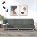 Dark Gray Fabric Sofa Bed with Armrests K309