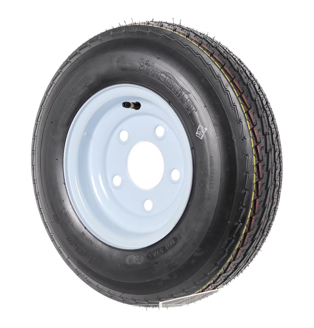 Trailer Tires On Rims 4.80-8 5 Lug White P442763