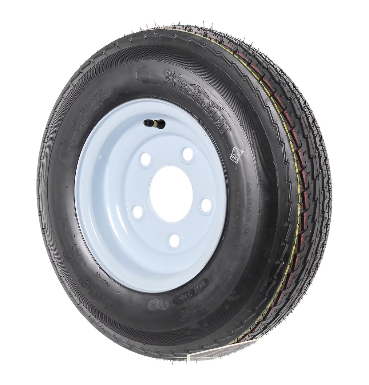 Trailer Tires On Rims 4.80-8 5 Lug White P442763