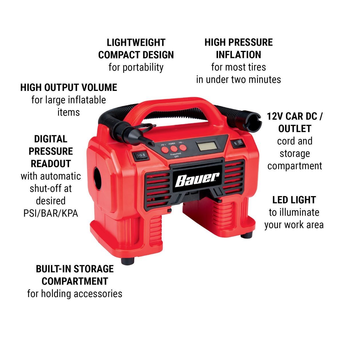 20V Cordless 0-160 PSI Inflator/Deflator E7287
