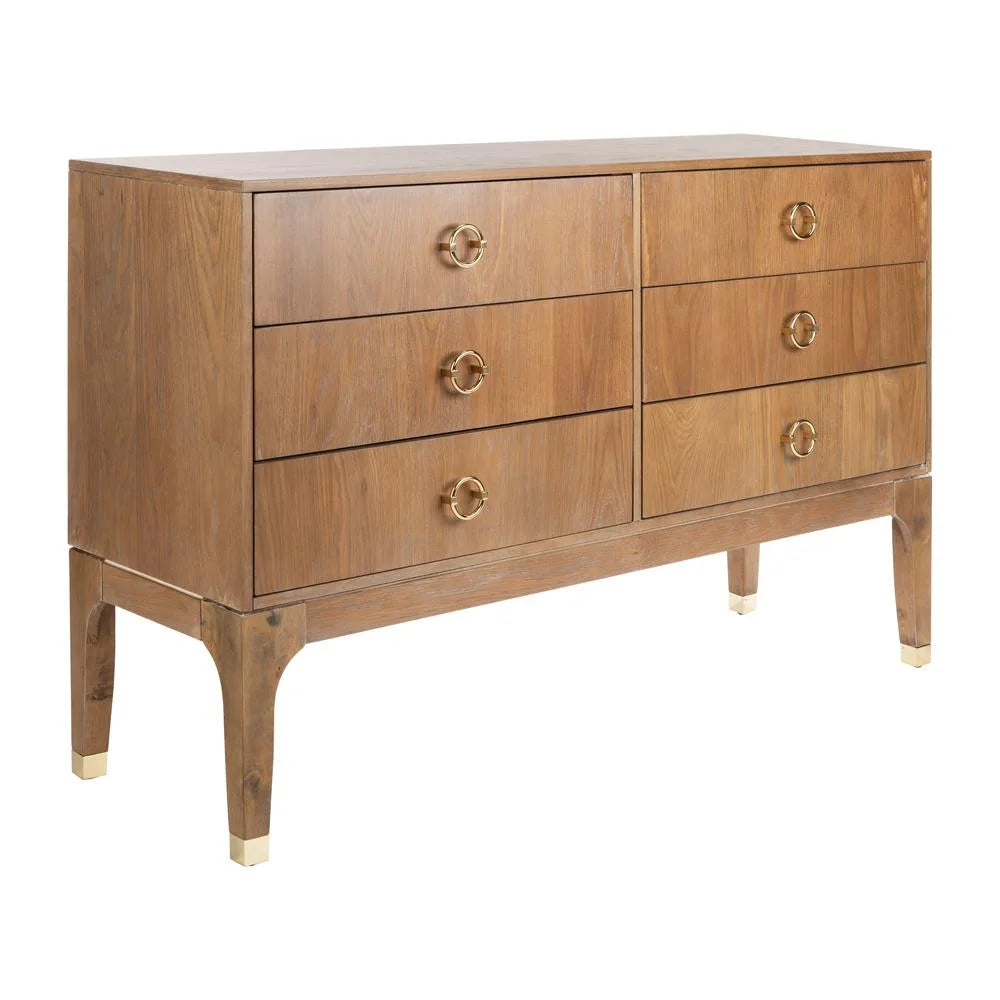 6 Drawer Rustic Oak Dresser E19433