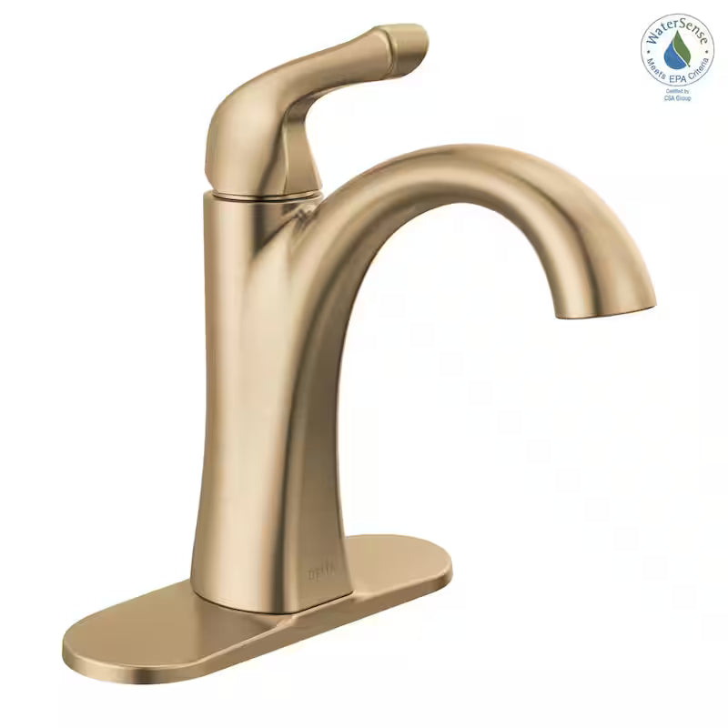 Single Hole Single-Handle Bathroom Faucet in Champagne Bronze O13971