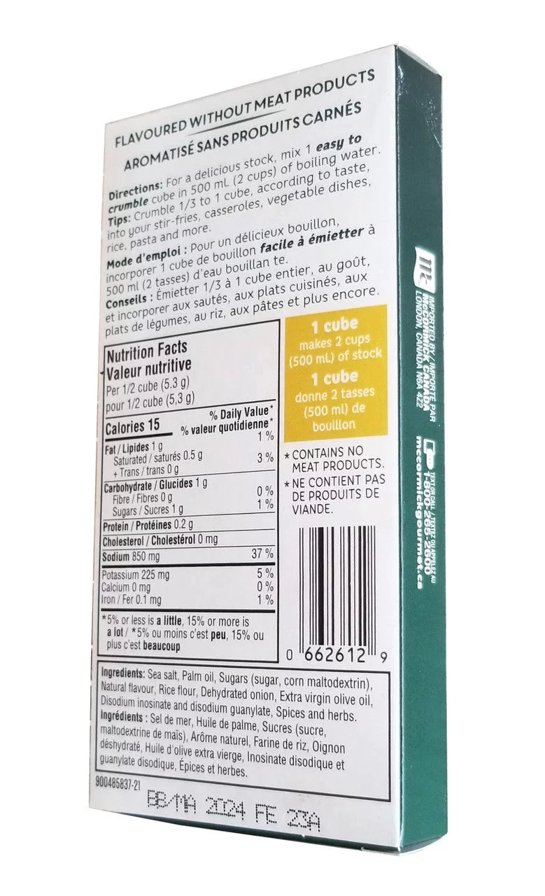 All-Vegetable Bouillon Cubes, 10 Cubes, Chicken Style Flavor I734