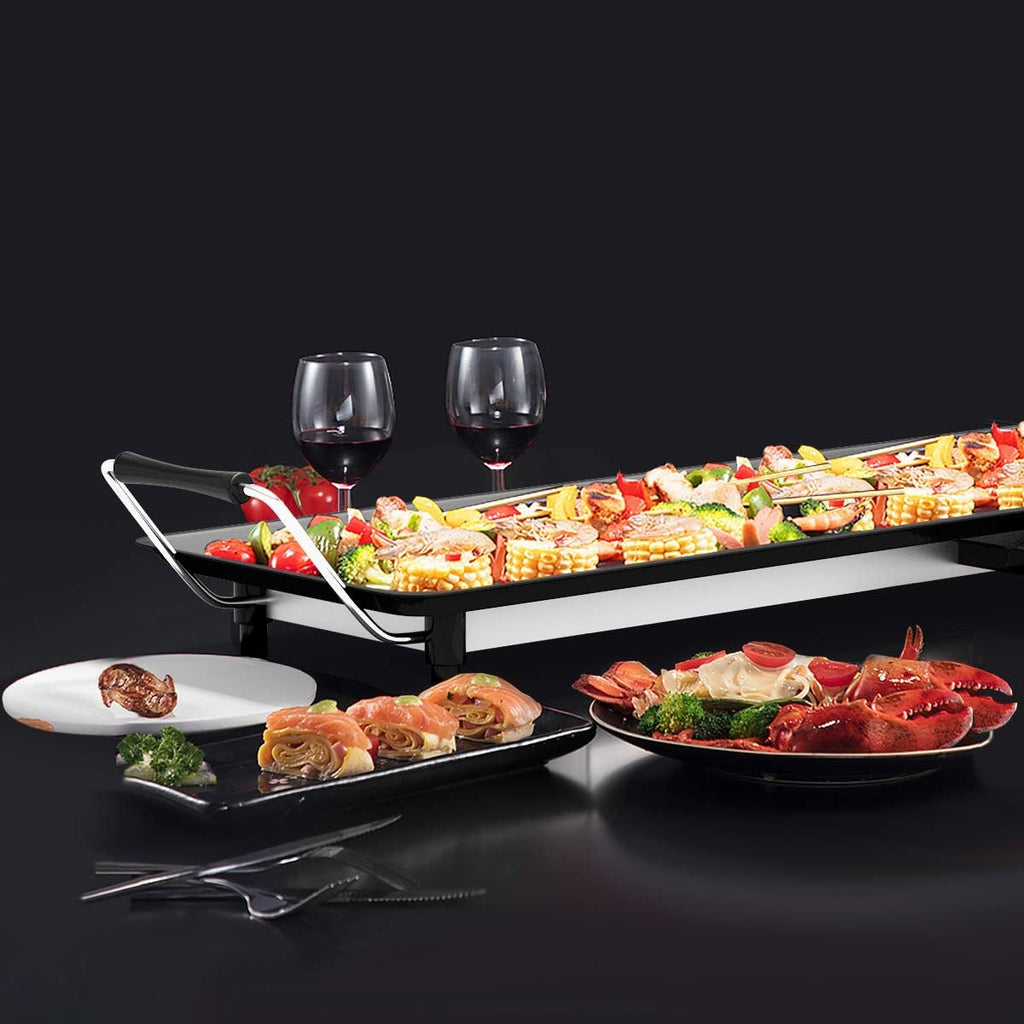 35 Electric Teppanyaki Table Top Grill Griddle, Nonstick Extra Large Griddle Z157144