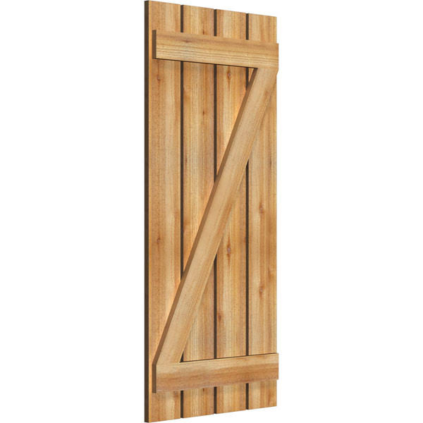 Board-n-Batten Shutters with Z-Bar, Rough Sawn Western Red Cedar N864
