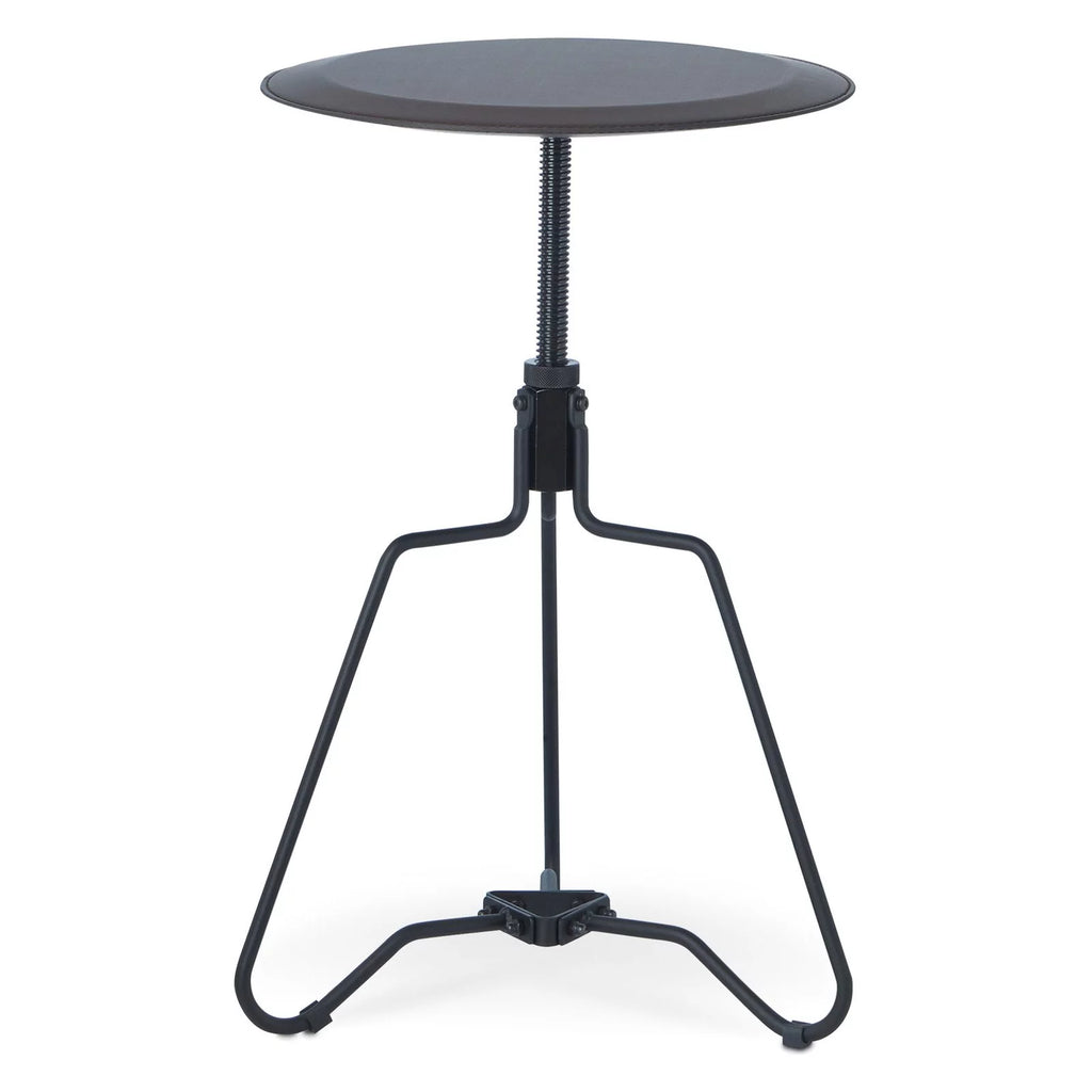 Adjustable Round End Table with Metal Frame T46987