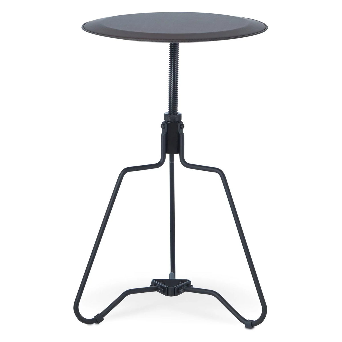 Adjustable Round End Table with Metal Frame T46987