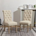 Tan Upholstered Parsons Dining Chair Set of 2 C8735
