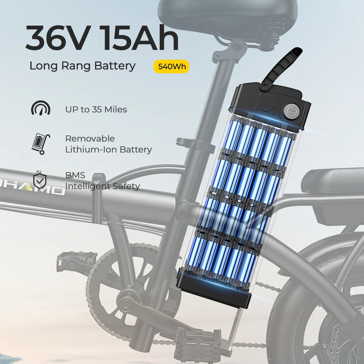 Folding Electric Bike 36V 10Ah 400W T94328