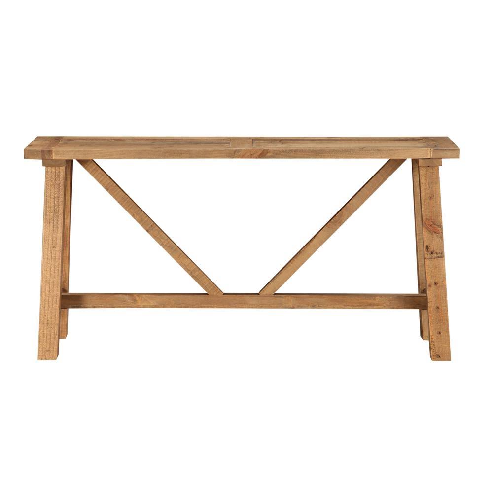 Rustic Tawny Reclaimed Wood Console Table K9908
