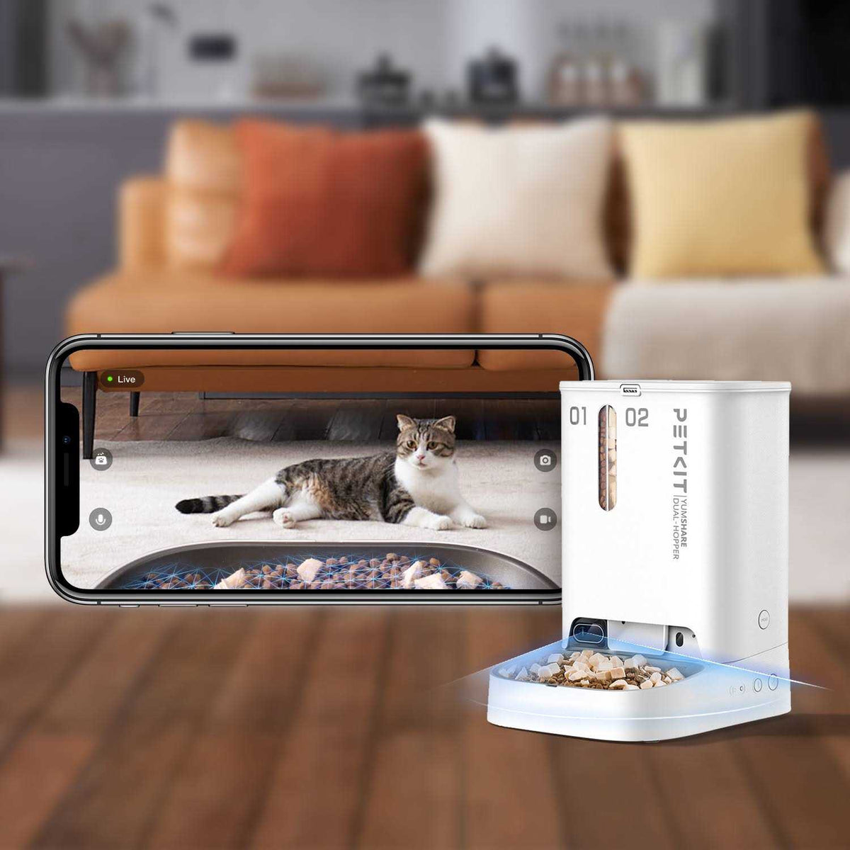 5L Wifi Enabled Automatic Cat Feeder with Camera N9610