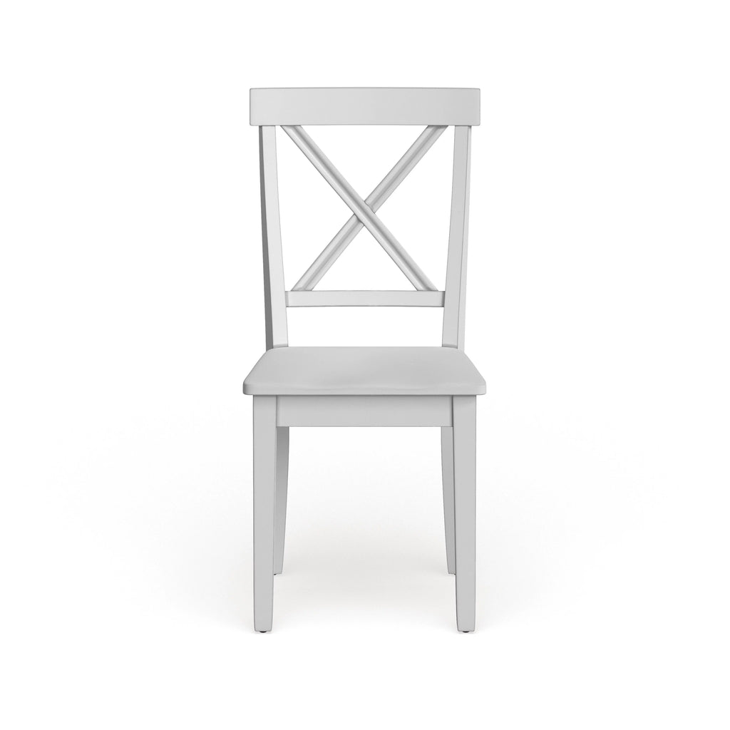 White Wood Dining Chairs Set of 2 K67293