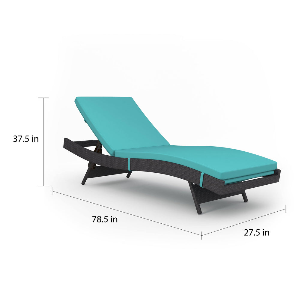 Brown Outdoor Patio Chaise D239