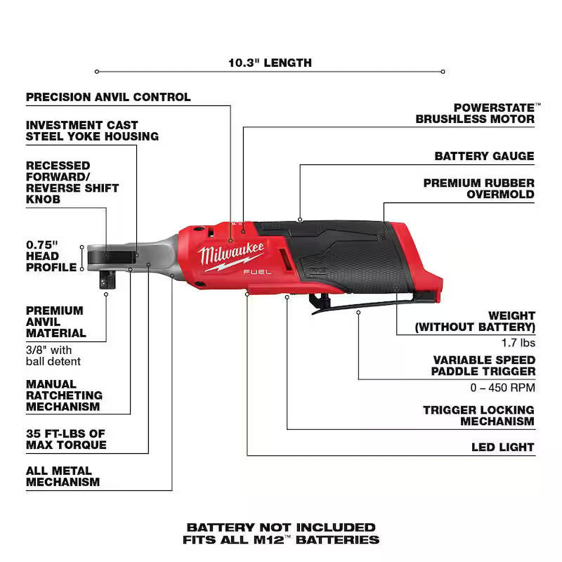 12V Lithium-Ion Brushless Cordless 3/8 in. Ratchet and 1/4 in. Right Angle Die Grinder Z921