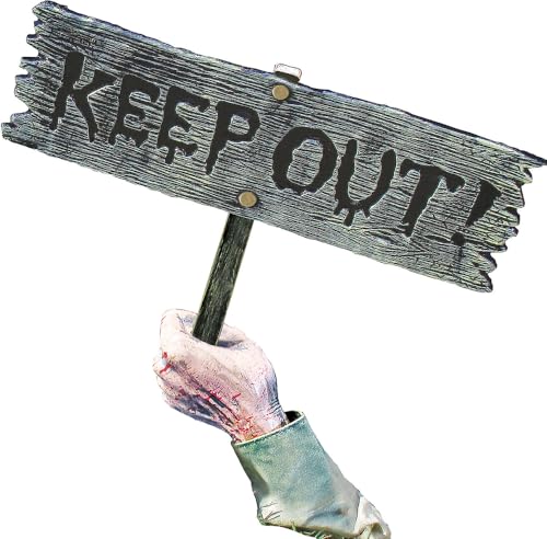 Zombie Groundbreaker Sign Decoration with Arm, Pole & Ground Stake G140085