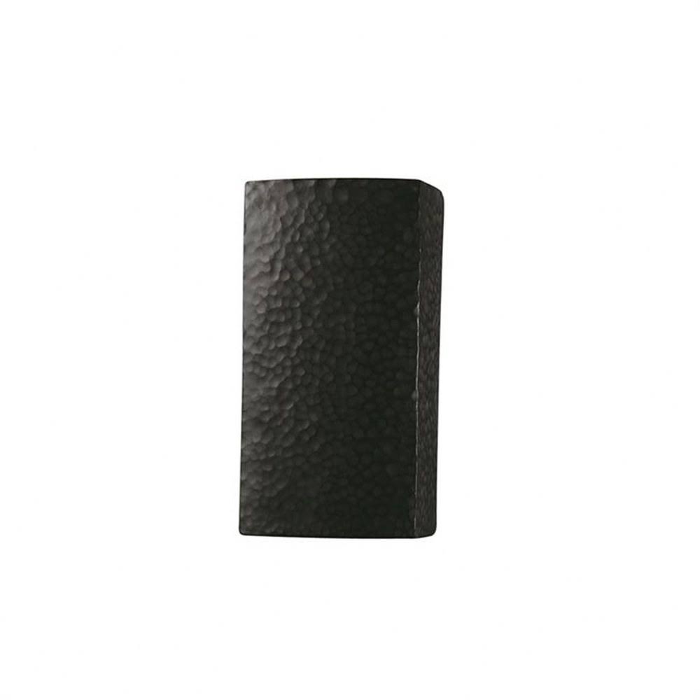 Hammered Pewter Small Rectangle Open Top and Bottom B382351