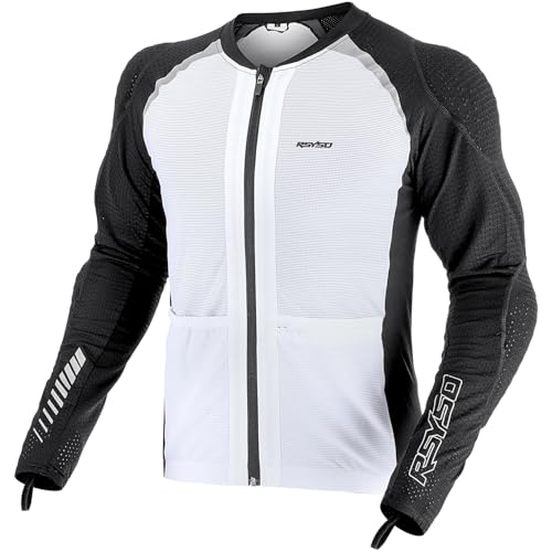 Armored Motorcycle Shirt with CE Certified Protective Mesh and Reflective Strips W9346