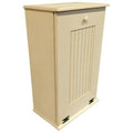 Antique Cream Large Wooden Trash Bin B466961