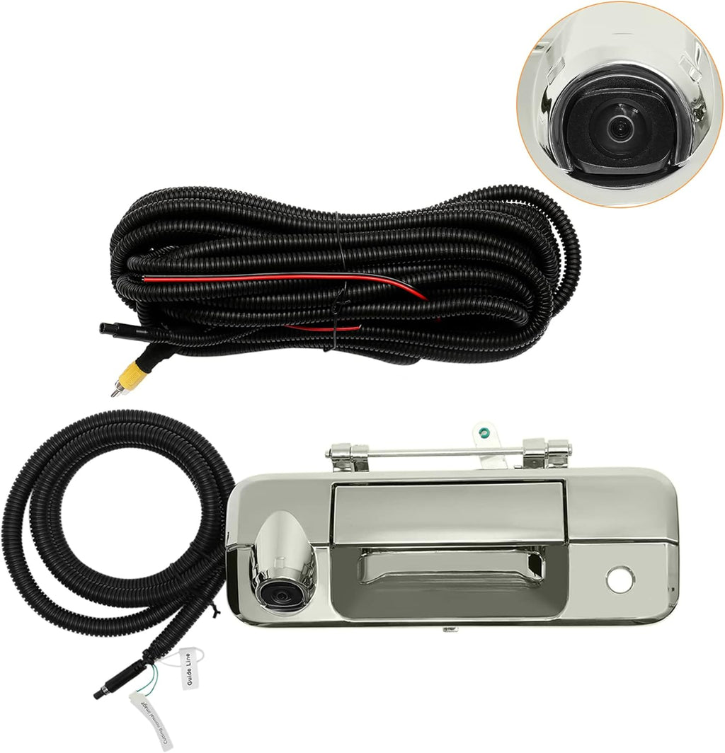 Chrome Backup Camera Tailgate Door Handle with Key-Hole for Toyota Tundra P55063