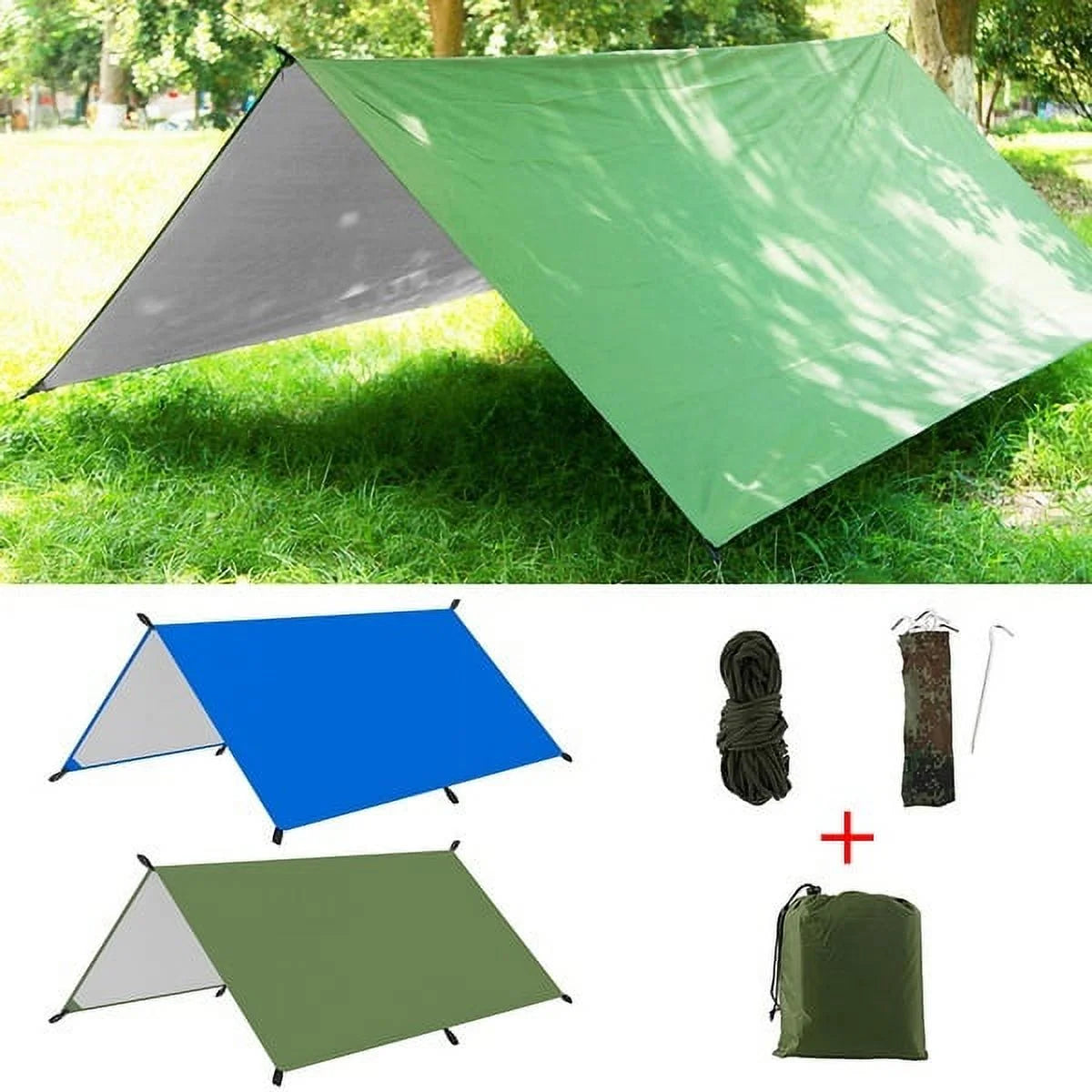Waterproof Outdoor Camping Tent Tarp Sunshade Canopy Moisture-proof Mat 300X300CM G9439