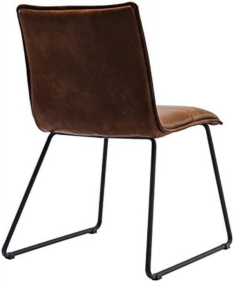 Faux Leather Dining Chairs with Metal Legs C12921