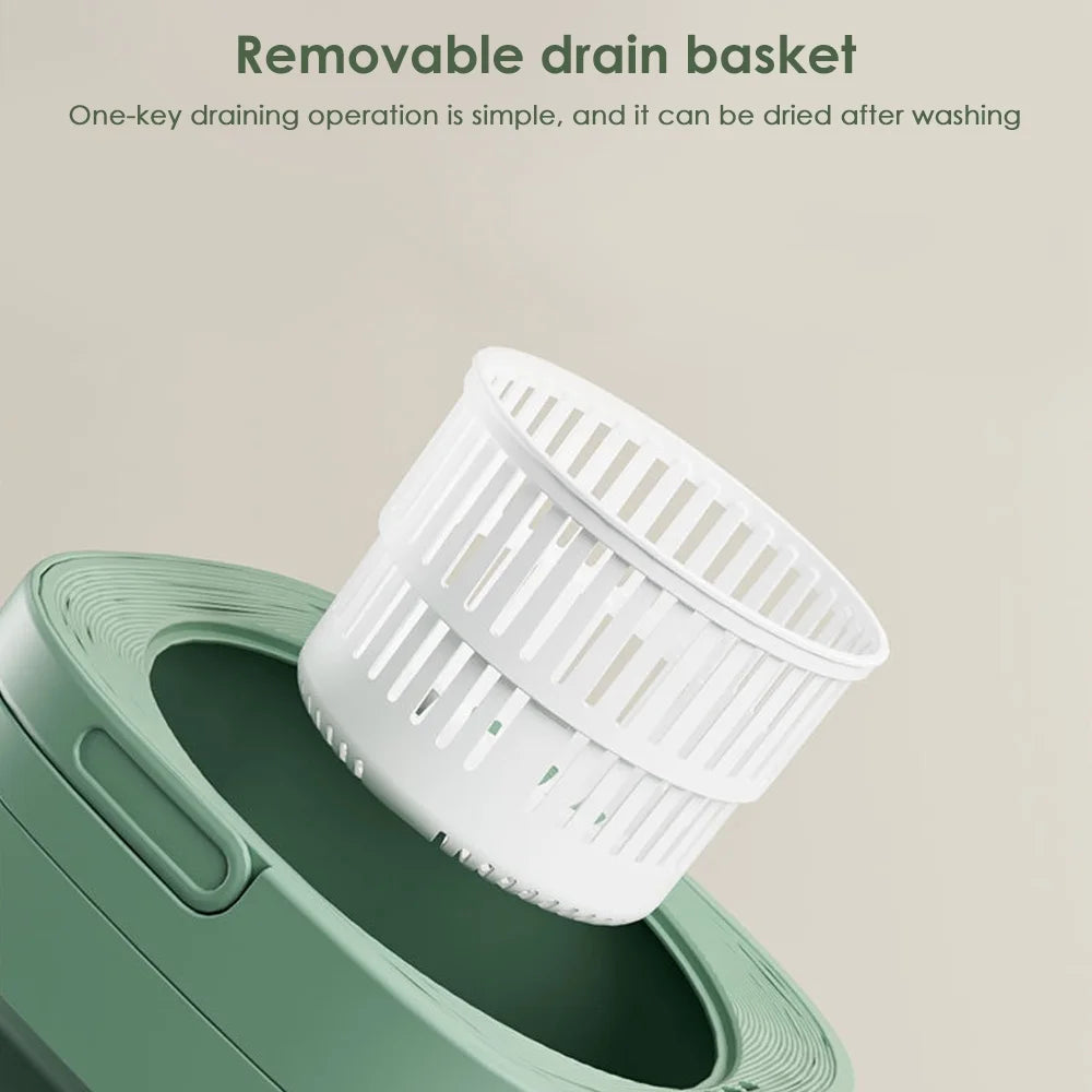 Pink Foldable Mini Washing Machine 8L W201
