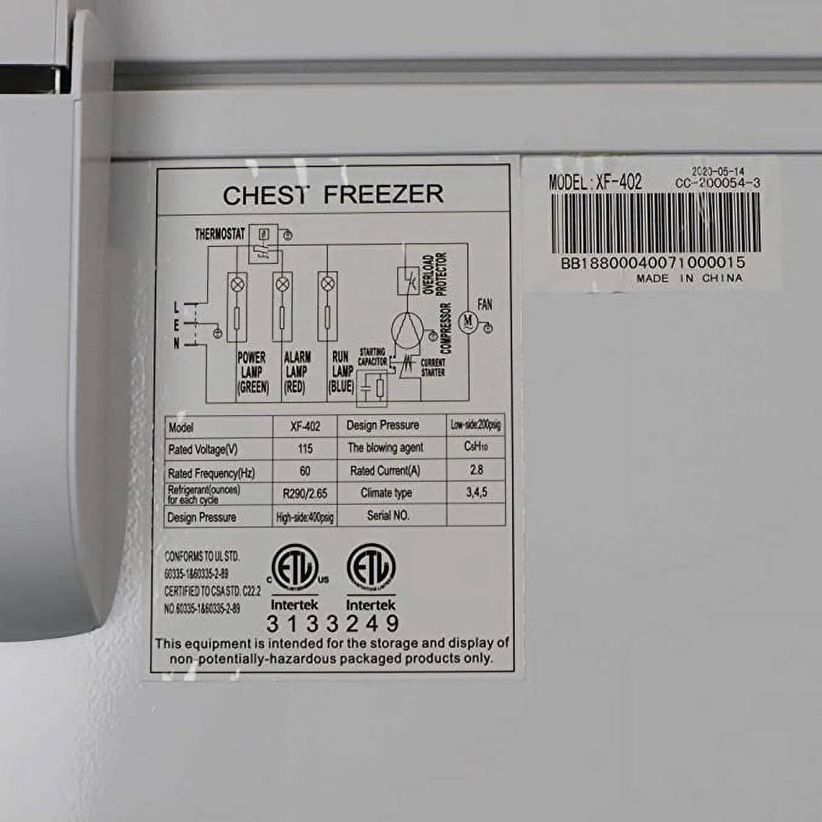 50" Commercial Chest Freezer White Q679