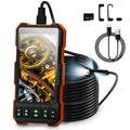 Triple Lens Sewer Inspection Camera with Light 50 ft, 5" IPS Screen 1080P Industrial Borescope, IP67 Waterproof Q701