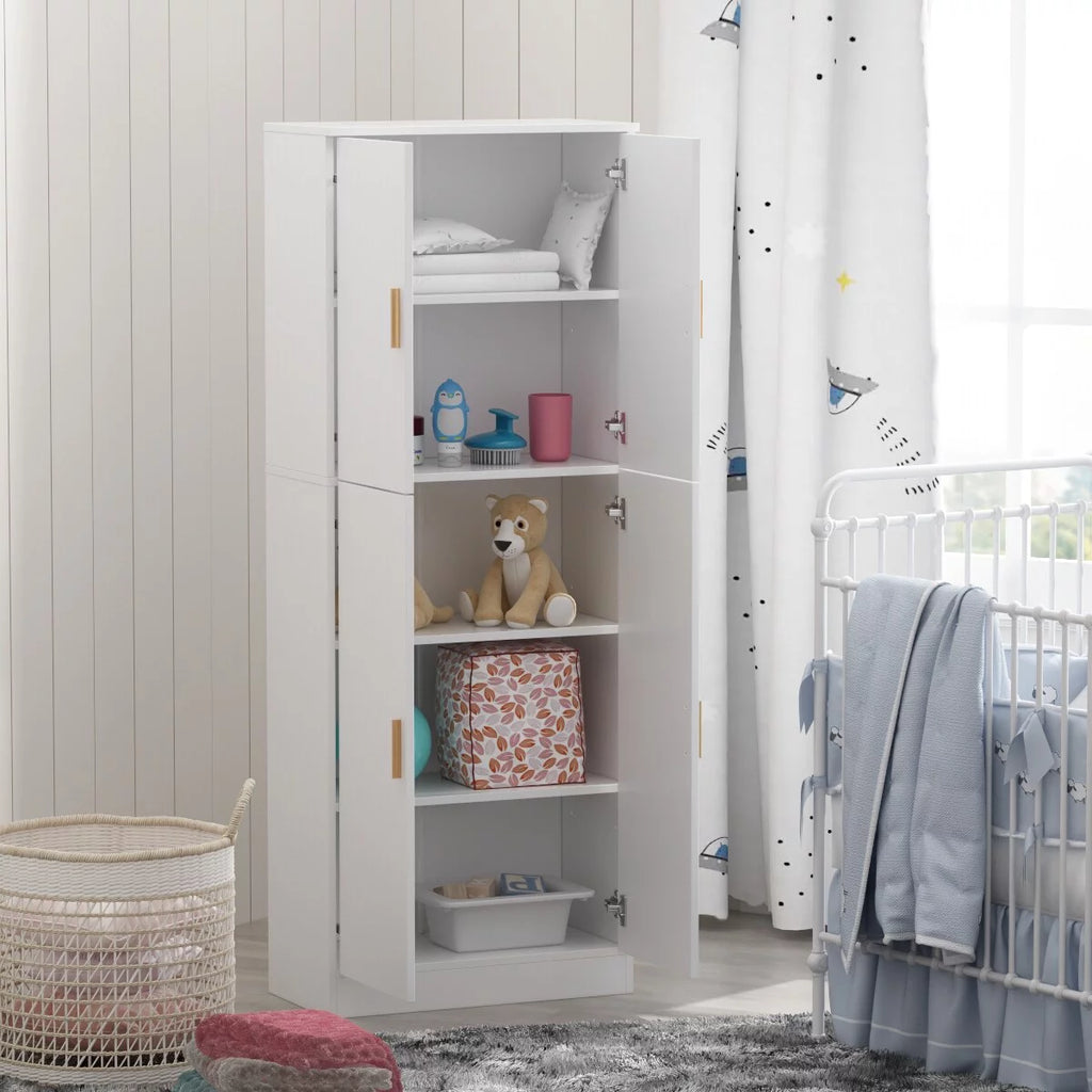 Tall Storage Cabinet with Doors and Adjustable Shelves J182
