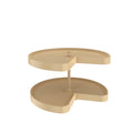 Almond Polymer Kidney Lazy Susan 2-Shelf N279