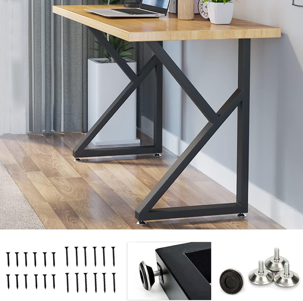 Black Cast Iron K Shape Table Legs Set of 2 S91313