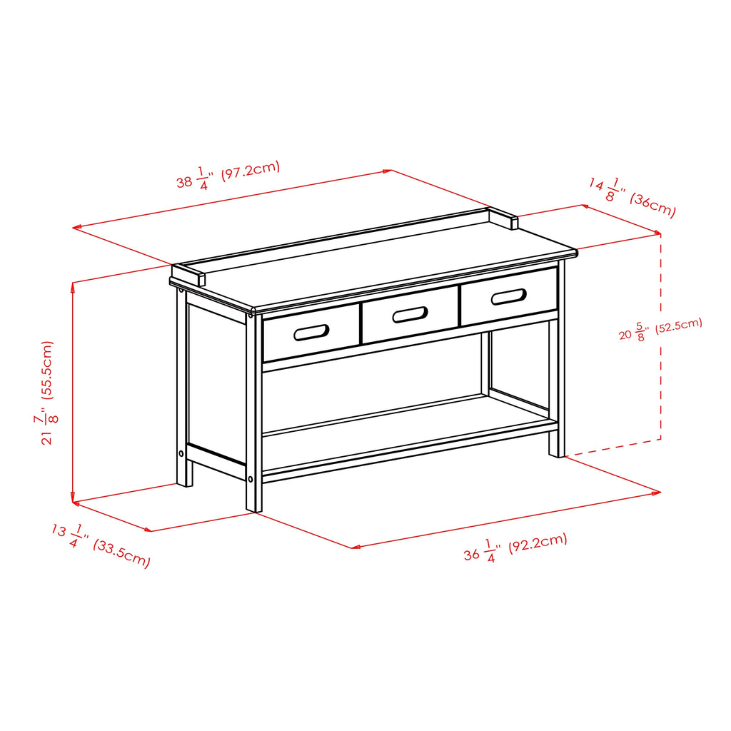 4-Pc Storage Bench with 3 Foldable Woven Baskets V484