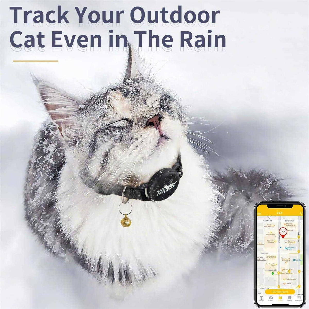 Airtag Cat Collar with Airtag Holder C118