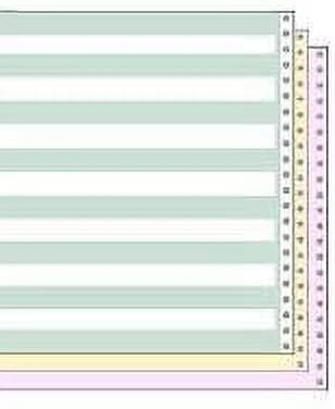 Green Bar Carbon Interleaf Continuous Computer Paper X929