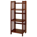3-Shelf Folding Bookcase, Walnut P9950