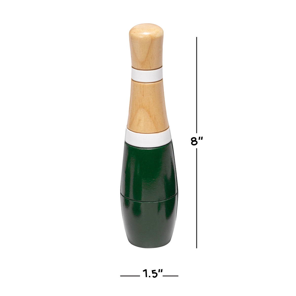 Lawn Bowling Game Set with 10 Wooden Pins, 2 Balls, and Mesh Bag V68607