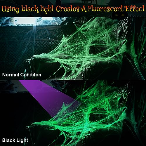 Halloween Spider Webs with 150 Fake Spiders 1400 Sqft Q55118