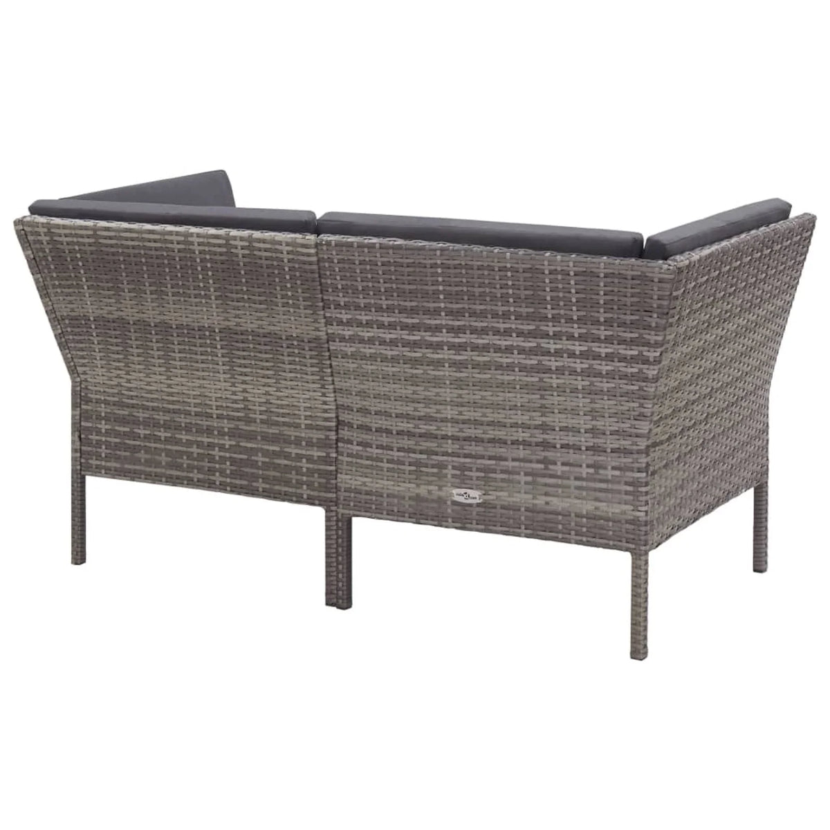 6 Piece Gray Poly Rattan Outdoor Sectional Set with Side Table O500
