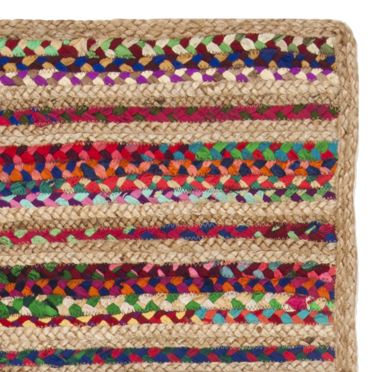 Colorful Braided Area Rug 2'3" x 8' E5970
