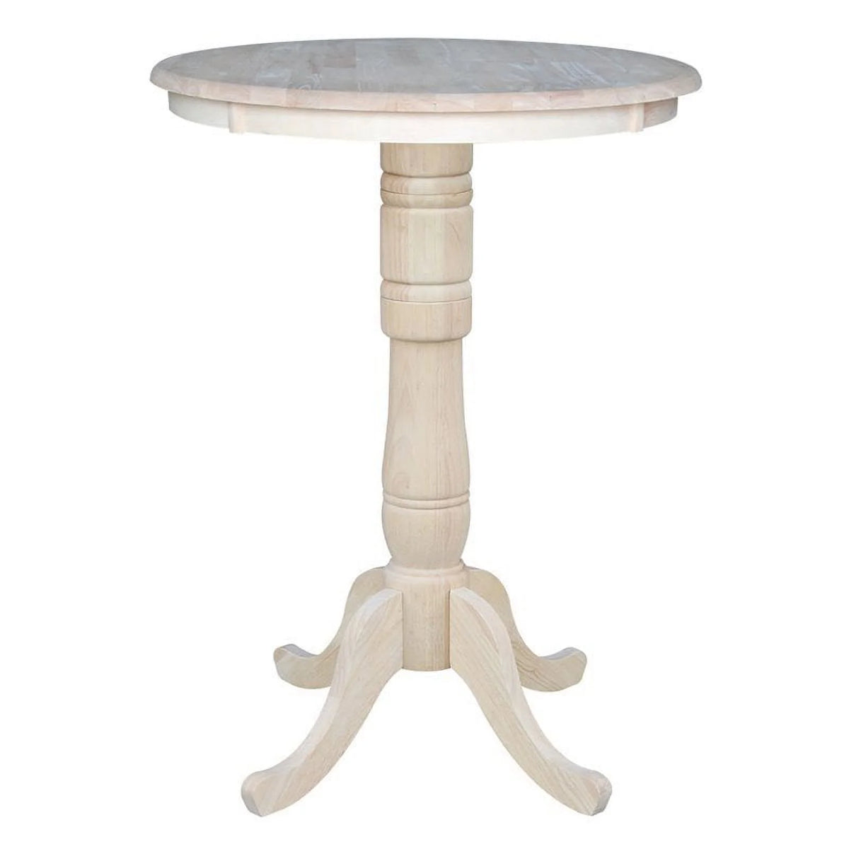 Natural Wood Round Top Bar Table S16211